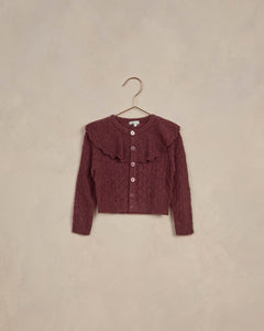 Ruffle Cardigan - Fig