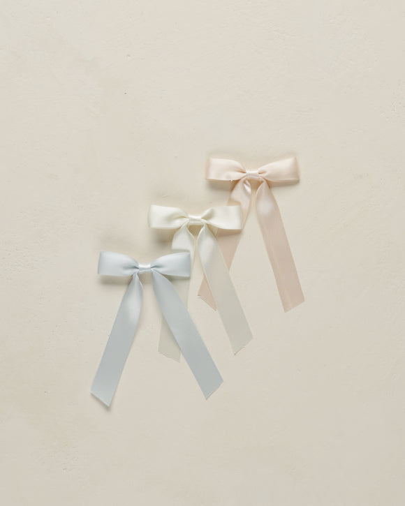 Satin Ribbon Bow || Blush, Ivory,

Powder Blue