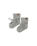 Knit Booties - Dusty Blue