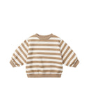 Oversized Crew Sweatshirt - Gold Stripe