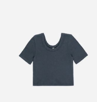 Scallop Tee - Indigo