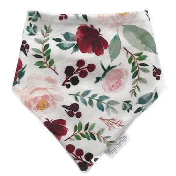 Organic Drool Bib - Winter Floral