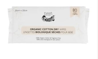 Organic Cotton Dry Baby Wipes