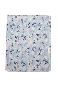 Bamboo Muslin Swaddle - Ink Floral