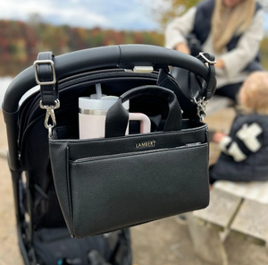 The Daisy - Black Vegan Leather Stroller Console