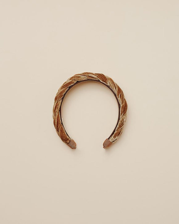 Noralee Velvet Braided Headband - Golden