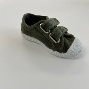 Cienta Double Velcro Sneakers - Khaki Green