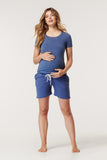 Maternity Shorts - Helena Gray Blue
