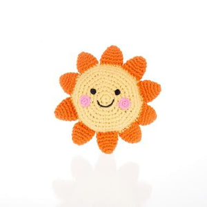 Friendly Sun Crochet Rattle