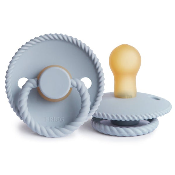 FRIGG Rope Natural Rubber Pacifier - Powder Blue