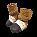 Felted Wool Booties - Golden Spruce