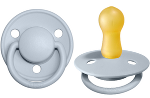 Bibs Pacifier De Lux 2pk - Baby Blue