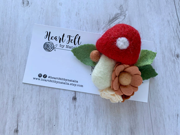 Heartfelt Mushroom Mini Flower Headband