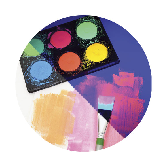 Micador Neon Glow Washable Paint Disc 6 Pack