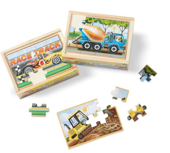 Melissa & Doug Construction Jigsaw Puzzles in a Box