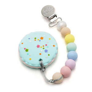 Teether with Clip - Macaron