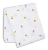 Swaddle Blanket Muslin Cotton LG - Bees