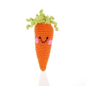 Friendly Carrot Crochet Rattle