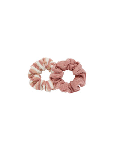 Scrunchie Set - Lipstick, Pink Stripe