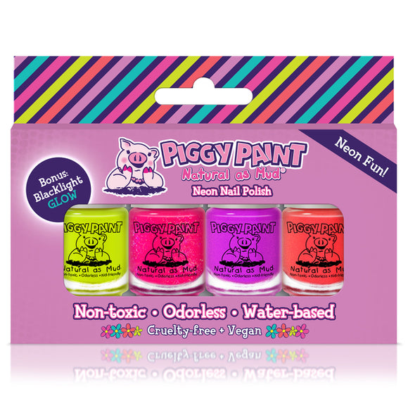 Piggy Paint Nail Polish Mini - Neon Polish Set