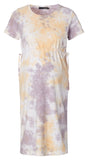 Short Sleeve Maternity Dress - Tie Dye