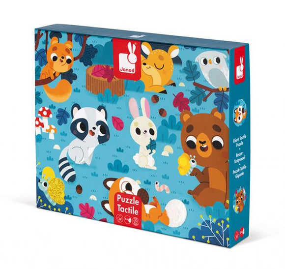 Janod 20 pc Tactile Puzzle - Forest Animals