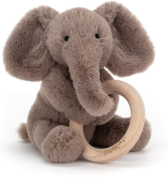 Jellycat Smudge Wood Ring Elephant