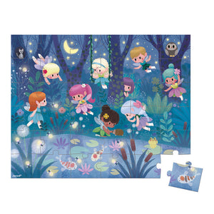 36 pc Puzzle 'Fairies & Waterlilies'