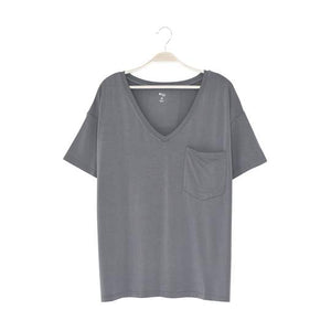 Kyte Women's Relaxed Fit V-Neck - Charcoal