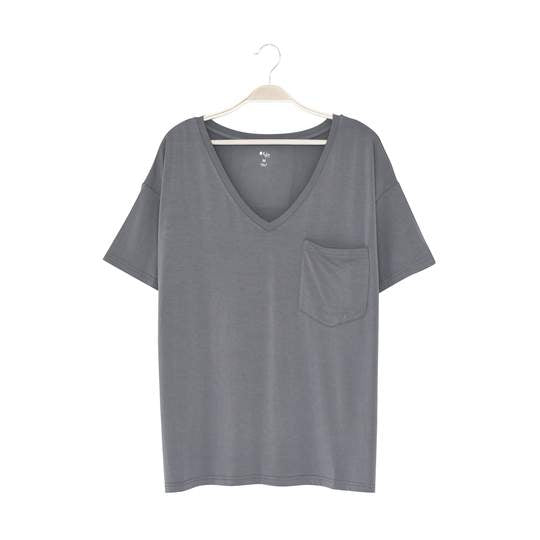 Kyte Women's Relaxed Fit V-Neck - Charcoal