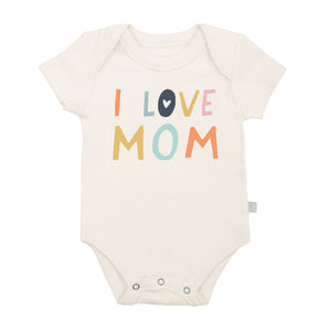 "I Love Mom" Organic Cotton Bodysuit