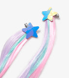 Shining Stars 2 Pack Faux Hair Clip In Extensions
